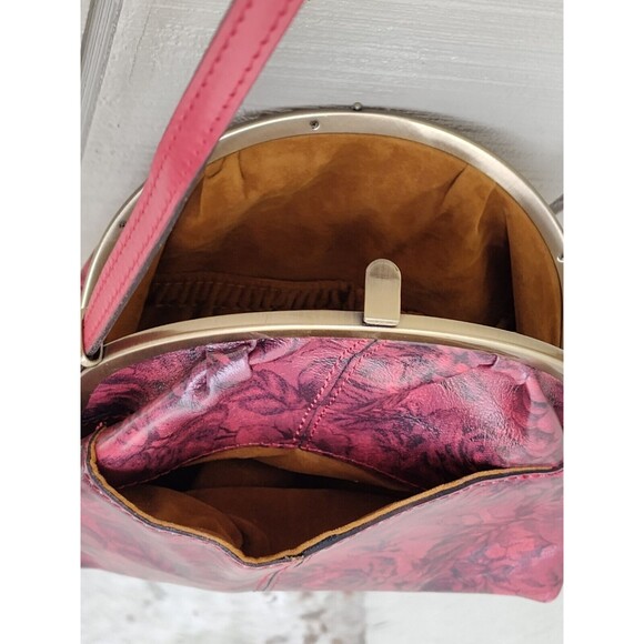 Patricia Nash Silvia Frame Bag Etched Roses Leather - Picture 2 of 10